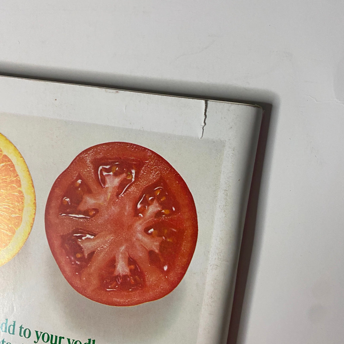 Close-up detail of the May 1968 Playboy Magazine featuring Playmate Elizabeth Jordan, showcasing a colorful orange and sliced tomato on the cover.