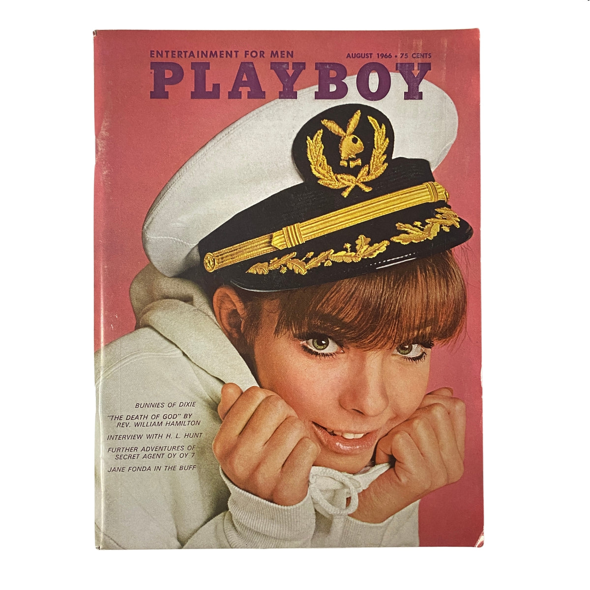 Cover of Playboy Magazine August 1966 featuring Playmate Susan Denberg, showcasing vibrant colors and an iconic design.