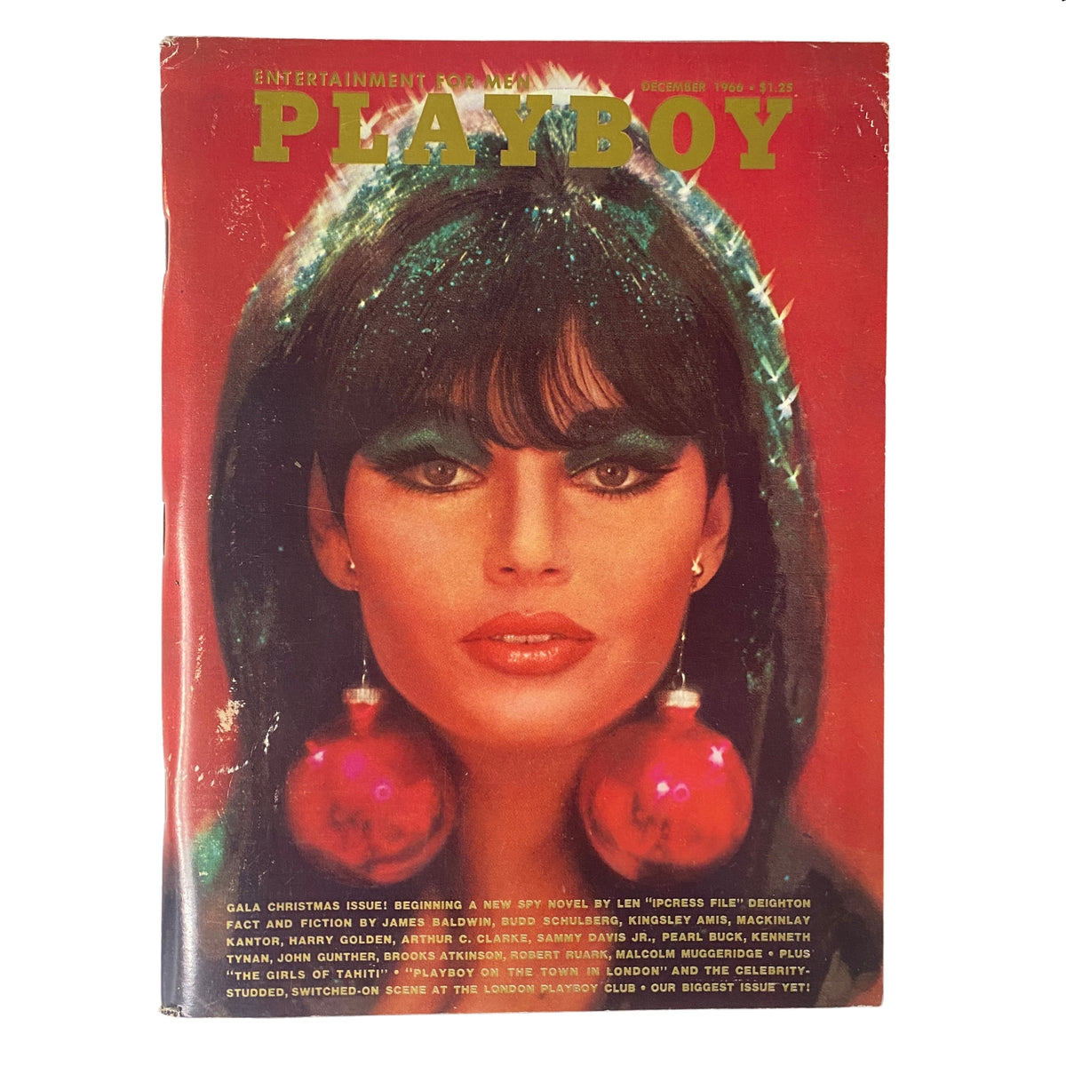 Cover of Playboy Magazine December 1966 featuring Playmate Susan Bernard, a vintage collectible with bright colors and iconic design.