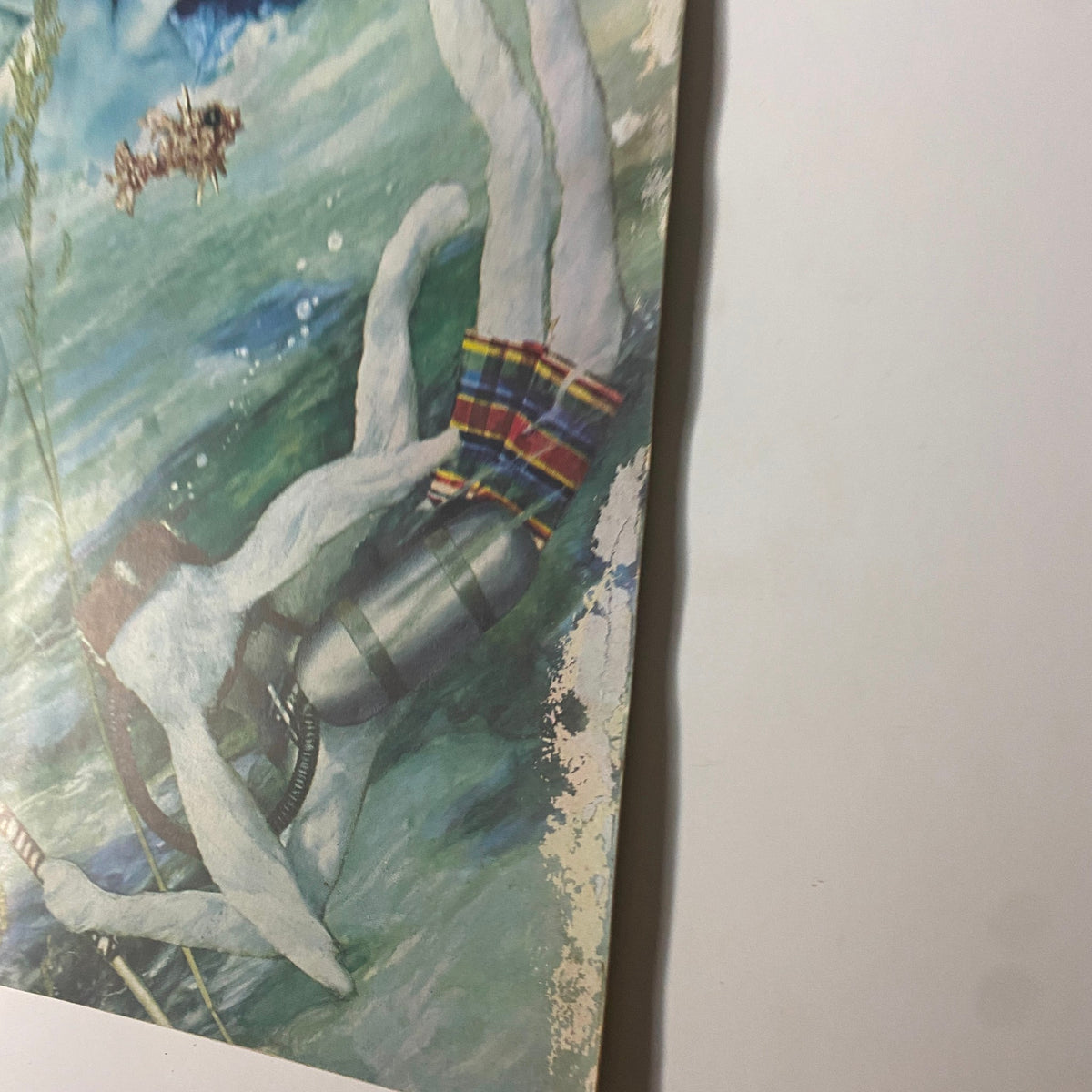 Playboy Magazine August 1955 featuring a vibrant illustration of a diver underwater, capturing the playful spirit of the era.