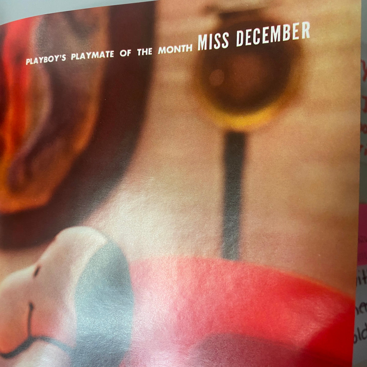 Interior page of Playboy Magazine December 1969 titled 'Miss December' highlighting the Playmate of the Month feature.