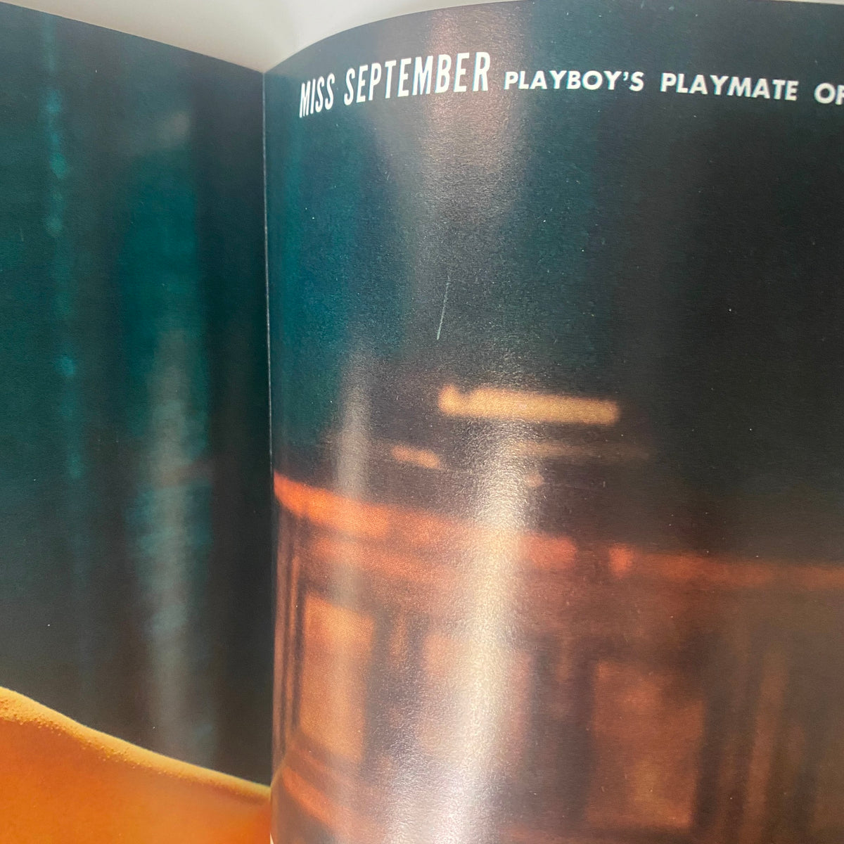 Inside page of Playboy Magazine September 1966 highlighting Miss September, showcasing the iconic centerfold. A piece of vintage magazine history.
