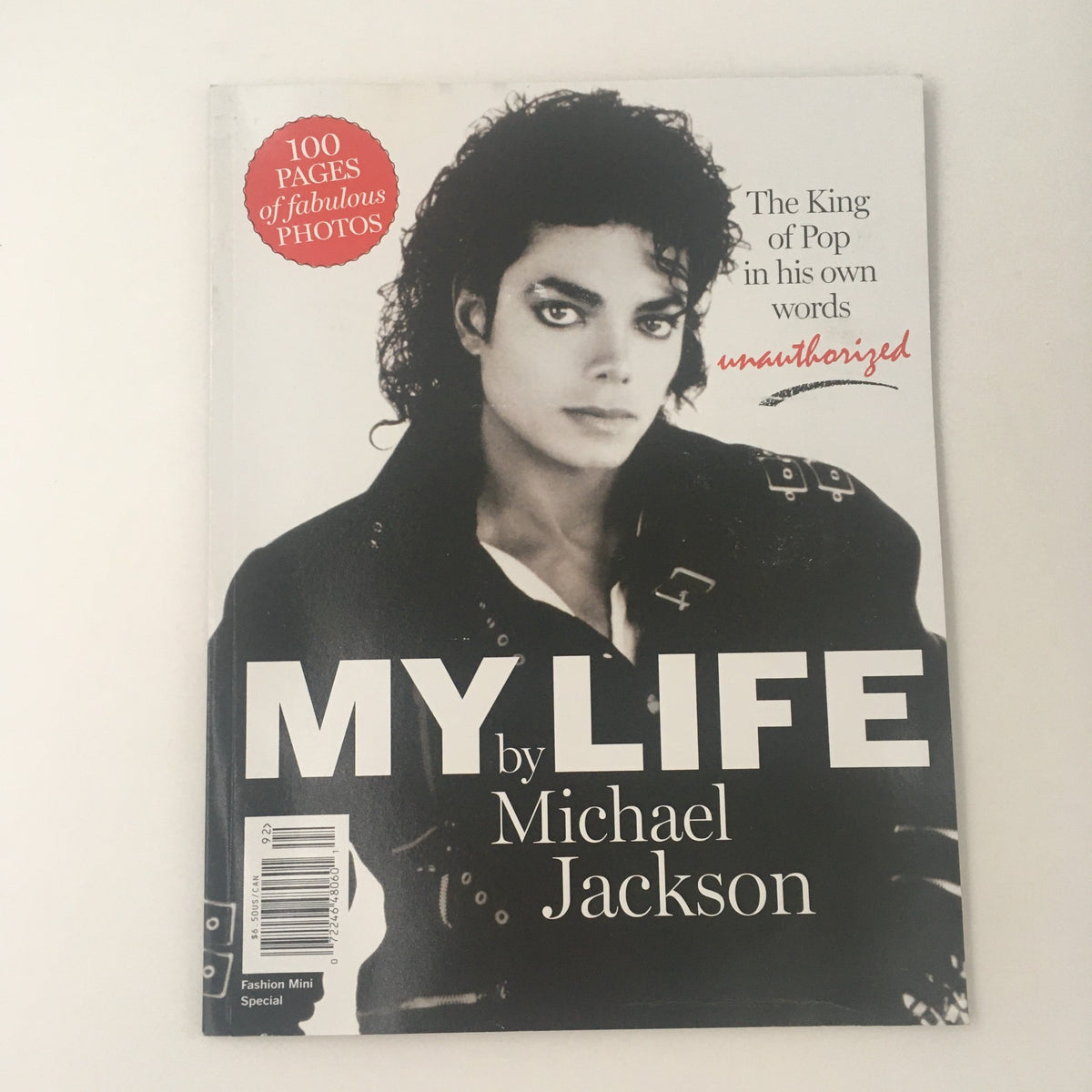 Cover of Unauthorized Magazine 2009 'My Life' by Michael Jackson featuring a portrait of the King of Pop, showcasing the iconic image with text highlighting its unauthorized status.