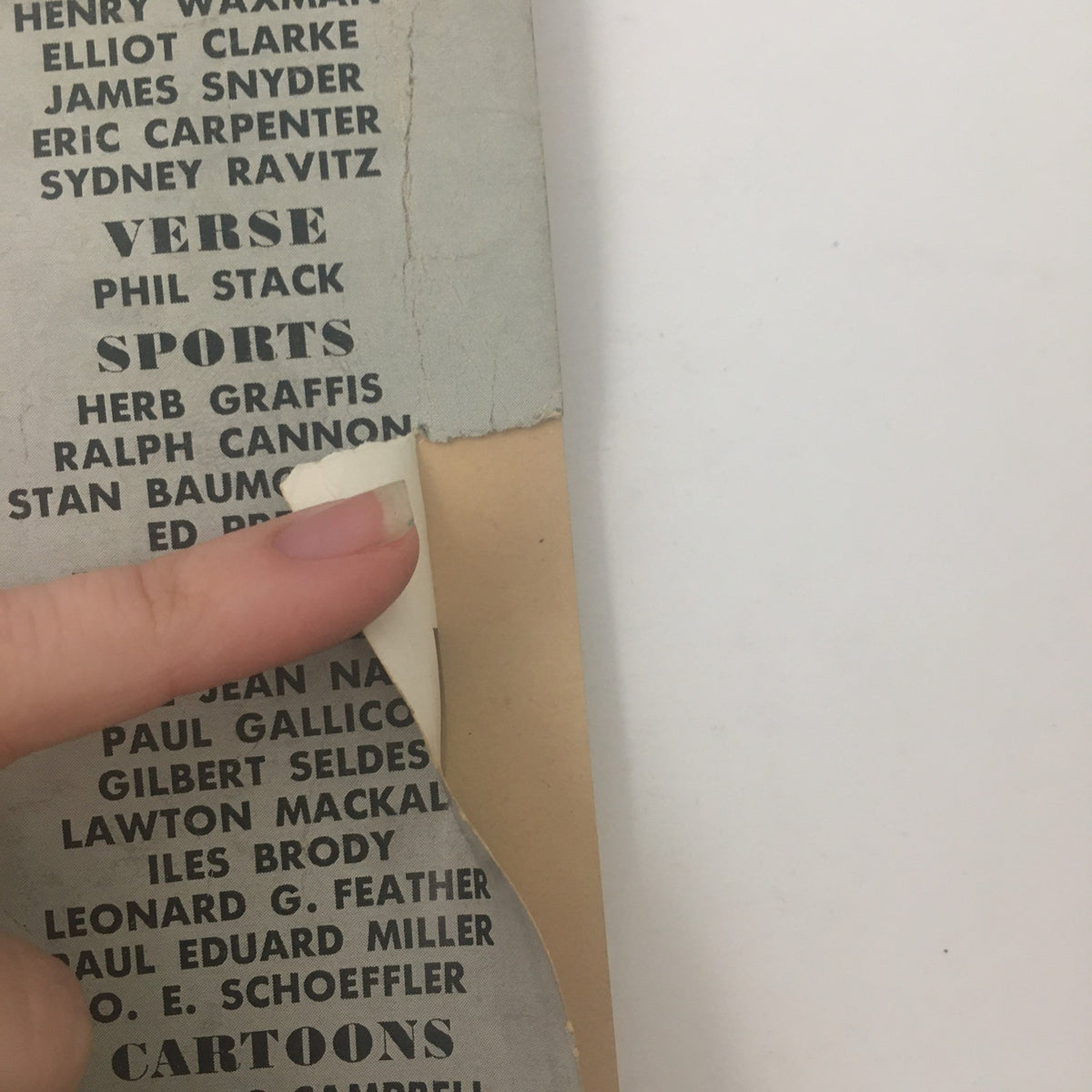 Esquire Magazine February 1945 showcasing the magazine contents page, highlighting articles by writers Herb Graffis and Ralph Cannon, reflecting the cultural discussions of American life in the mid-20th century.