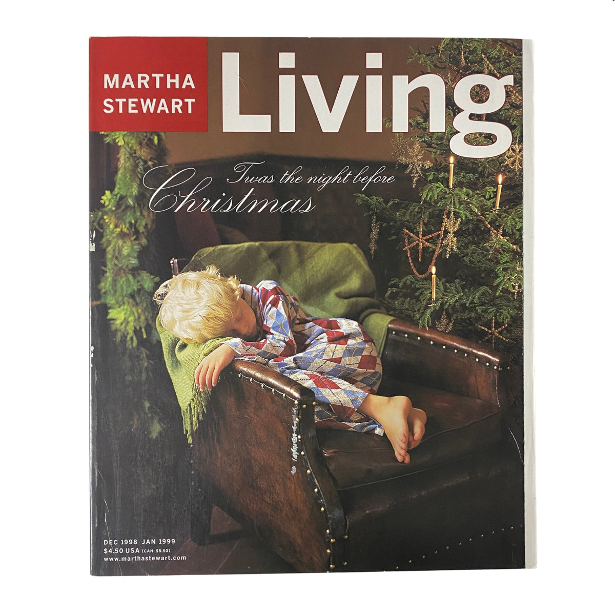 Cover of Martha Stewart Living Magazine December 1998 showcasing a young child in a festive setting, capturing the essence of holiday spirit.