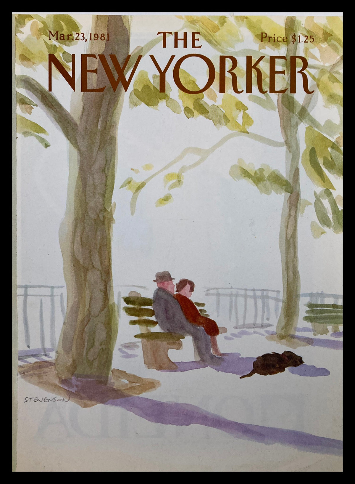 COVER ONLY The New Yorker March 23 1981 Couples Date by J. Stevenson No Label