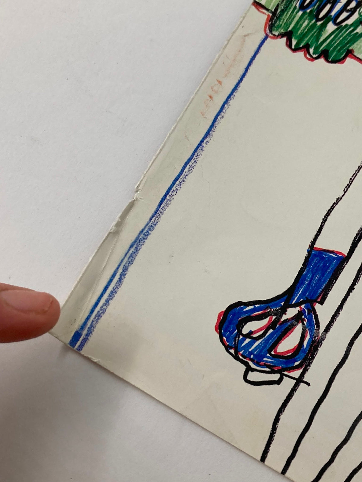Detailed image showcasing the edge of The New Yorker cover, November 20, 1995, with a focus on the bicyclist illustration by Saul Steinberg, highlighting minor wear.