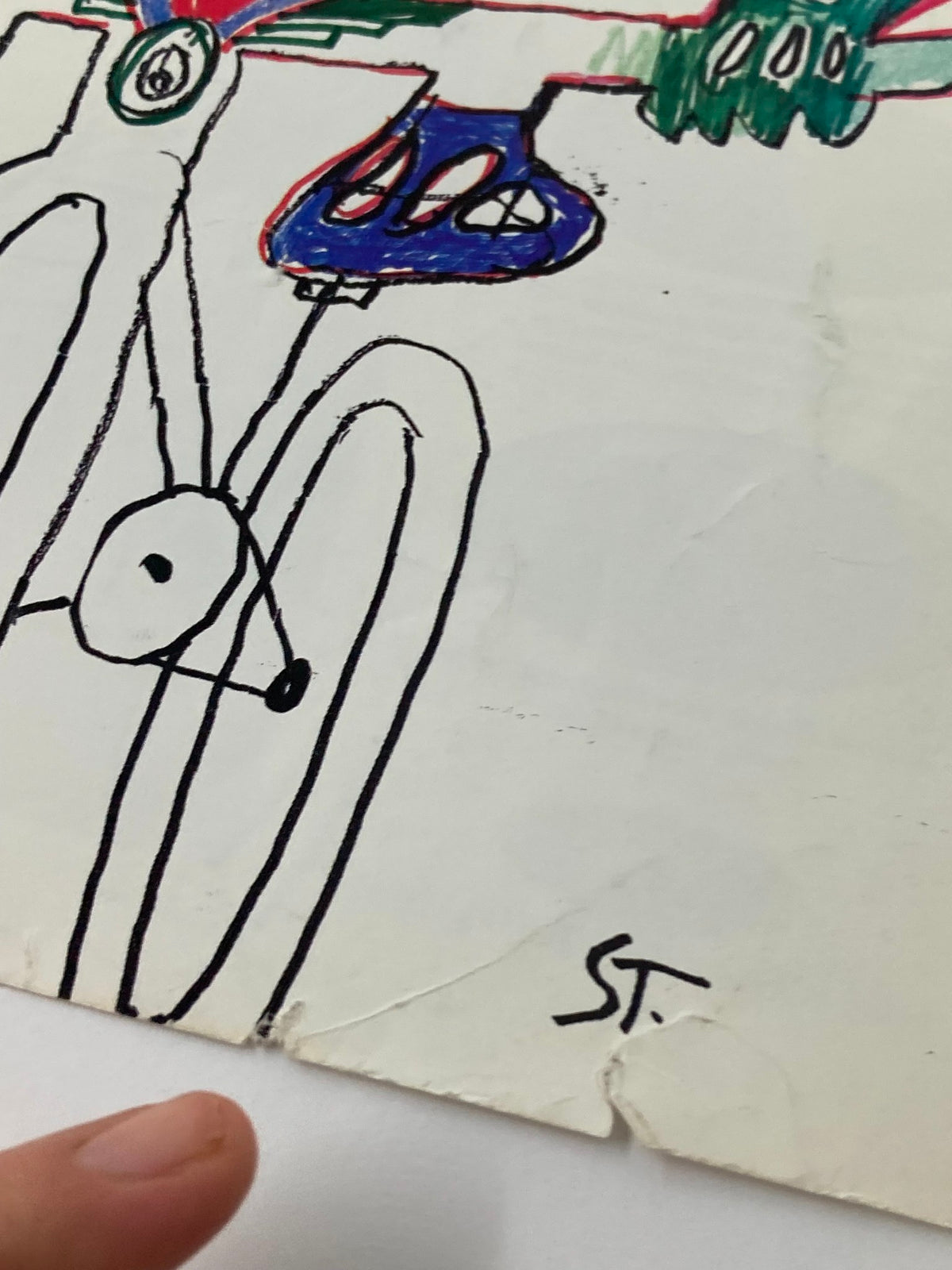 Close-up detail of The New Yorker cover from November 20, 1995, featuring the Bicyclist illustration by Saul Steinberg, showcasing the unique art style and signature.