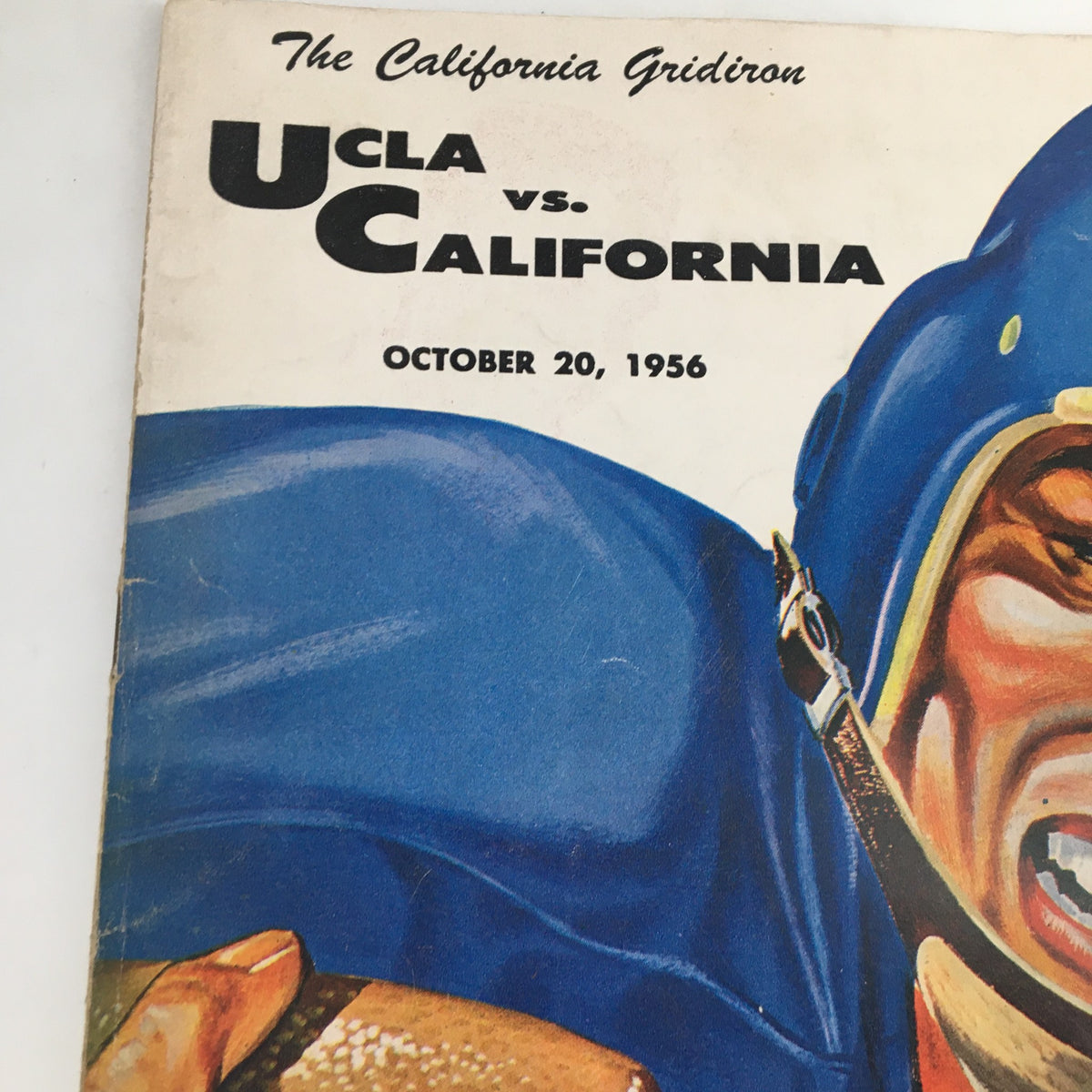 Cover of the October 20, 1956 NCAA Football booklet featuring UCLA vs California, titled 'The California Gridiron'.
