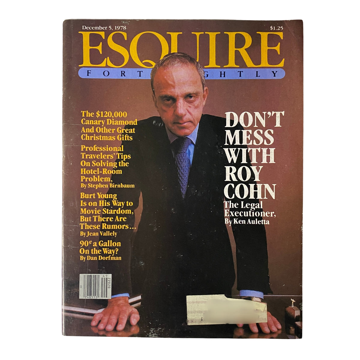 Esquire Magazine December 5, 1978 Supertough Lawyer Roy Cohn