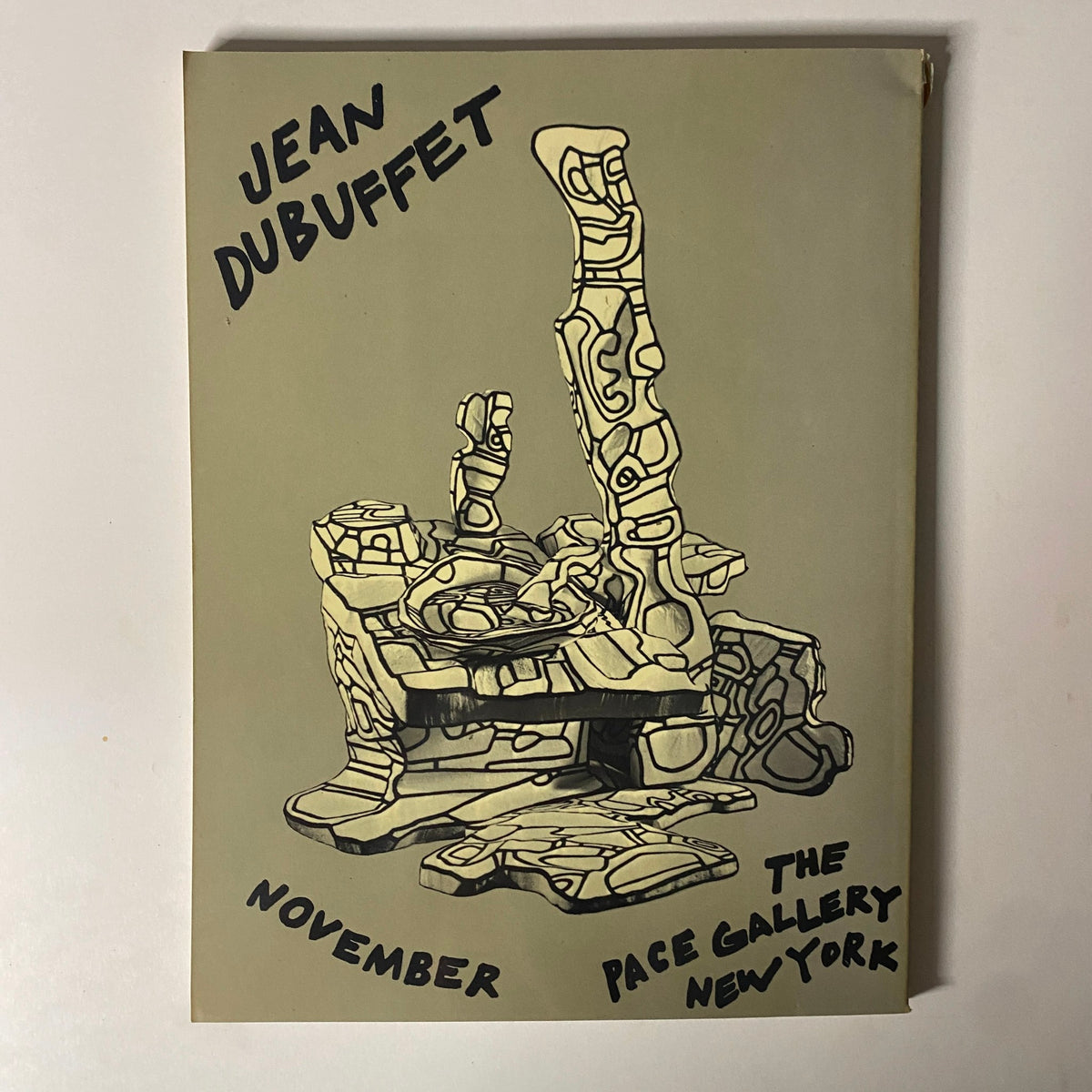 Promotional page for an exhibition featuring Jean Dubuffet at The Pace Gallery in New York, included in Art in America Magazine November 1969.