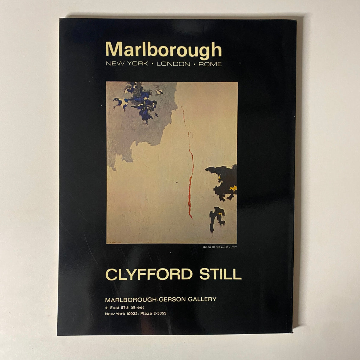 Cover page of the Marlborough Gallery featuring Clyfford Still's artwork, included in Art in America Magazine May 1969.