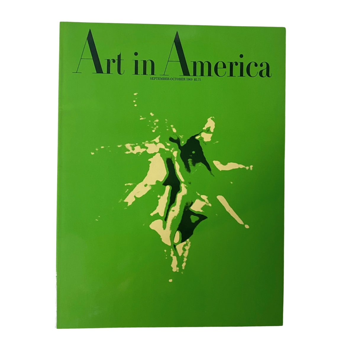 Cover of Art in America magazine, September 1969 issue featuring James Seawright's Capriccio, showcasing a vibrant green background with abstract design.