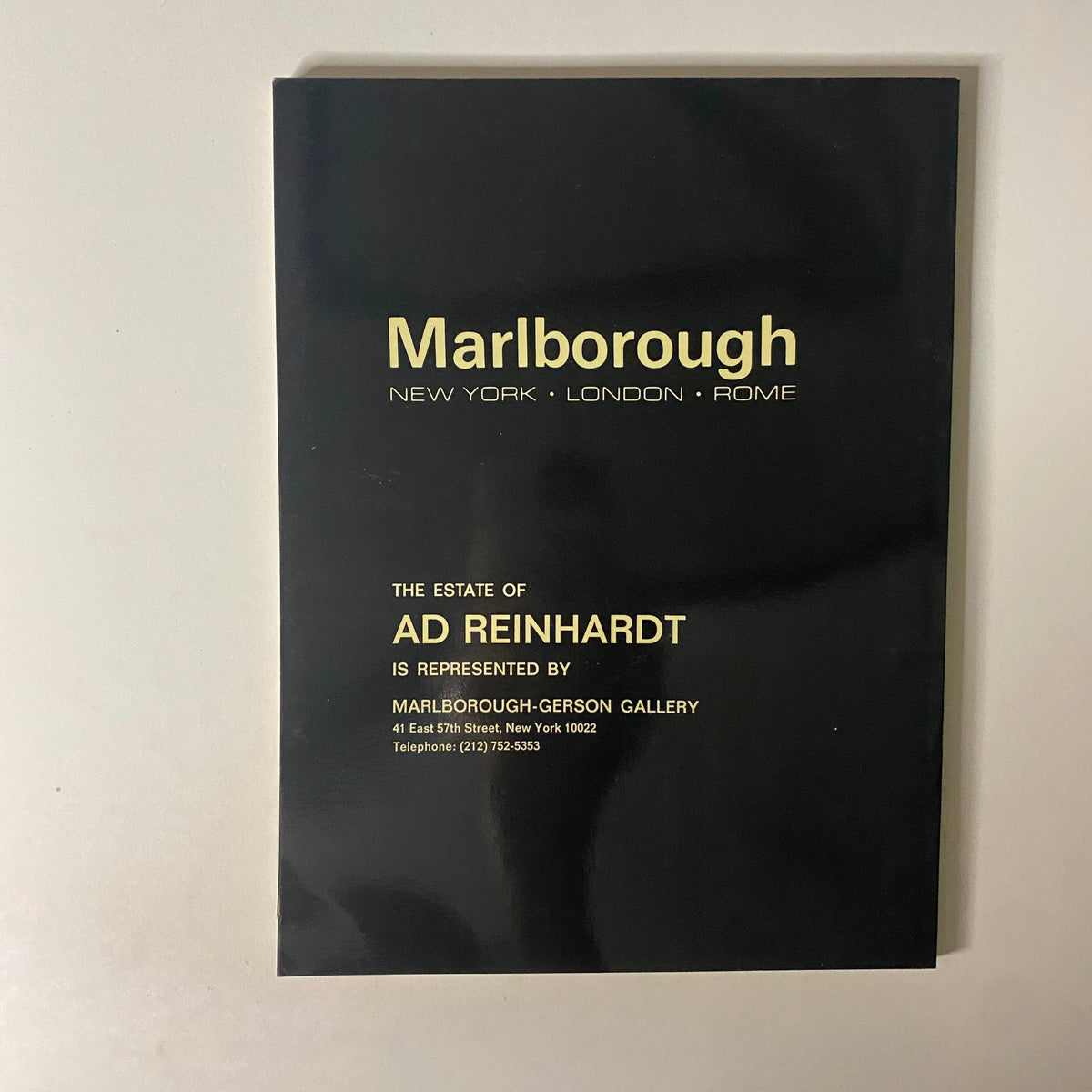 Advertising page for Marlborough Gallery featuring the estate of Ad Reinhardt, included in the September 1969 issue of Art in America magazine.