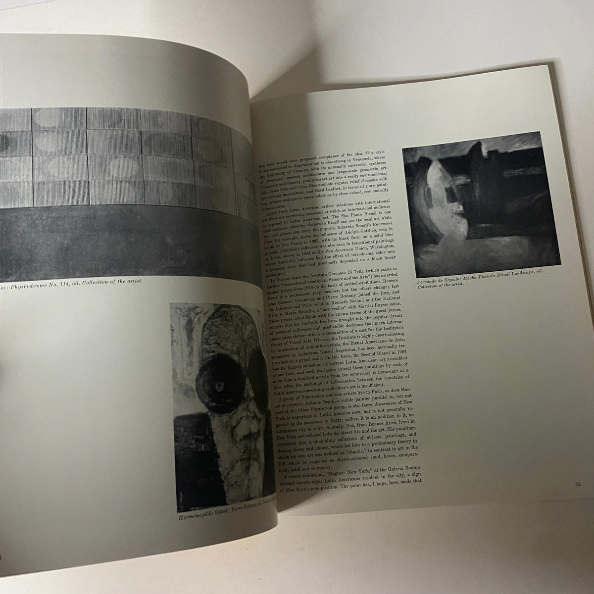 Interior pages of Art in America Magazine June 1965 showcasing articles and artwork related to contemporary art and museum collections.
