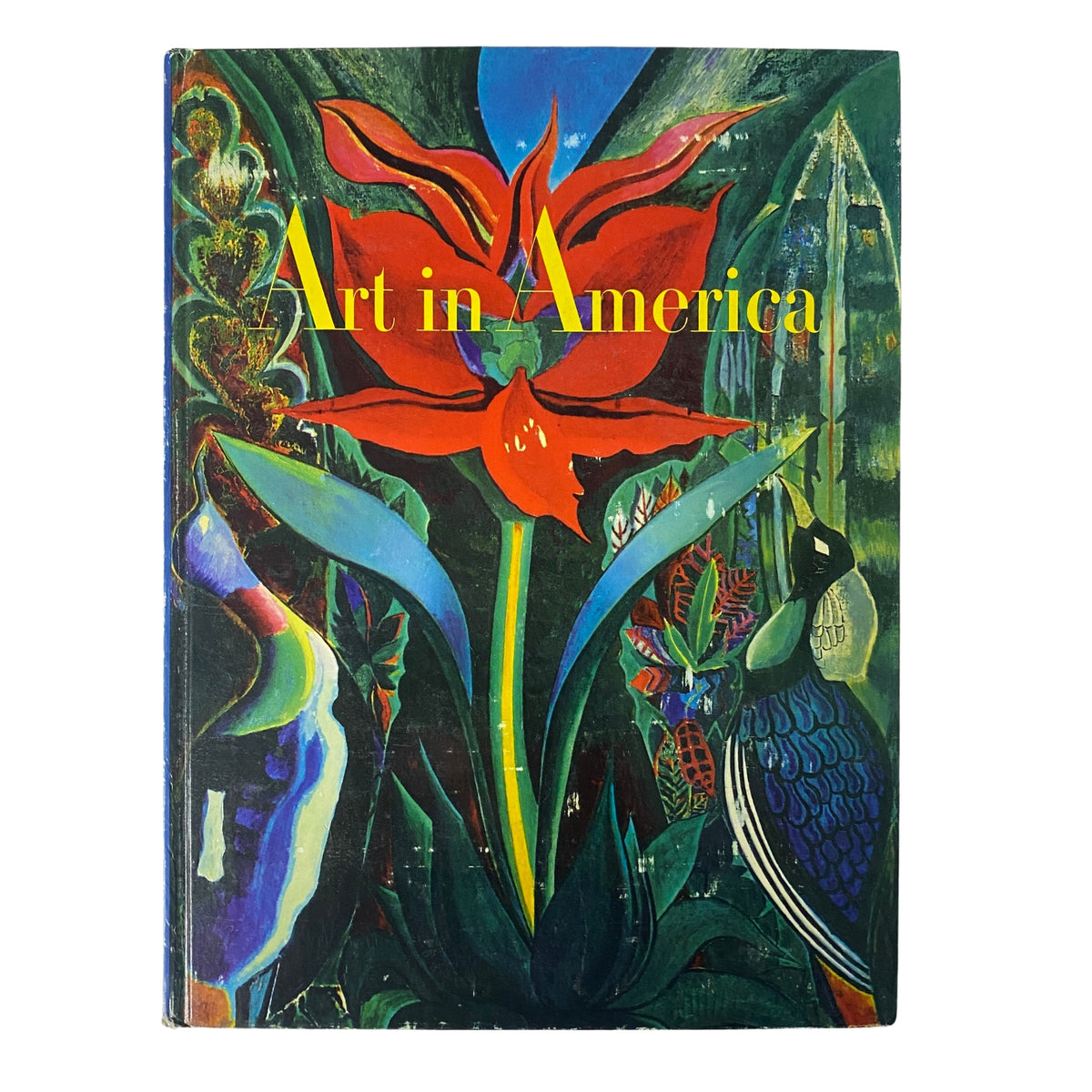 Art in America Magazine No. 5 1963 cover featuring the vibrant artwork 'The Red Flower' by Joseph Stella.