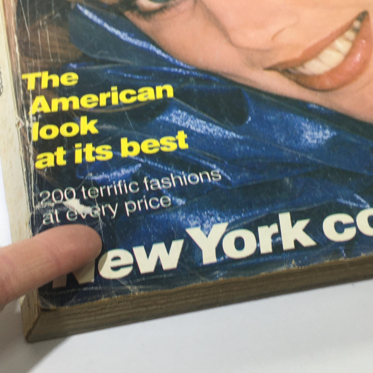 Side view of the September 1979 VTG Vogue Magazine showcasing the text 'The American look at its best'. A unique piece for collectors.