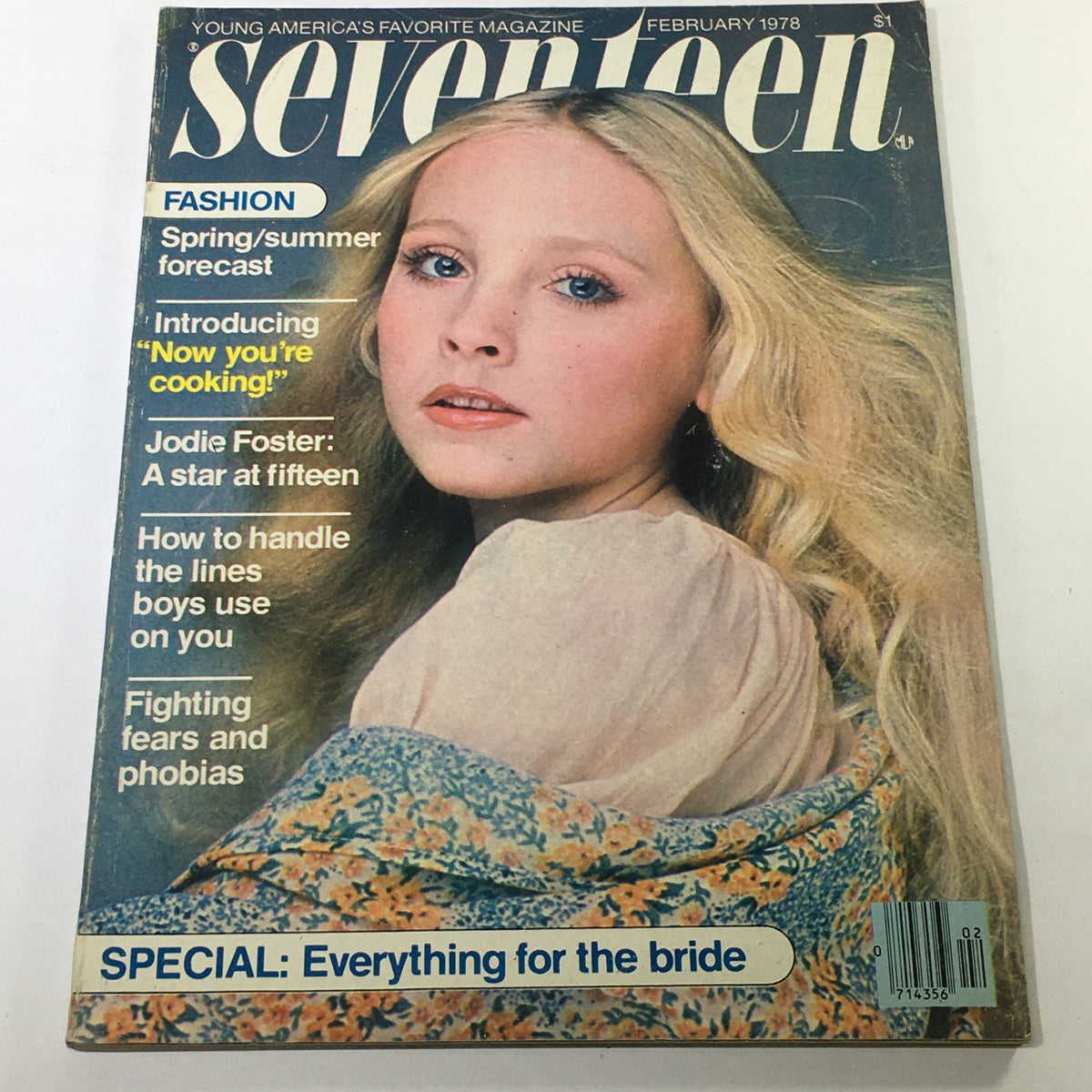 VTG Seventeen Magazine: February 1978 featuring a stunning cover portrait of a young woman with blonde hair, highlighting fashion trends and popular culture from the 1970s.