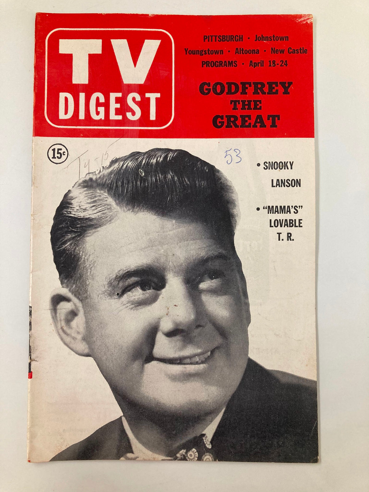 TV Digest Magazine April 18 1953 Godfrey the Great Pittsburgh/Tri State Edition