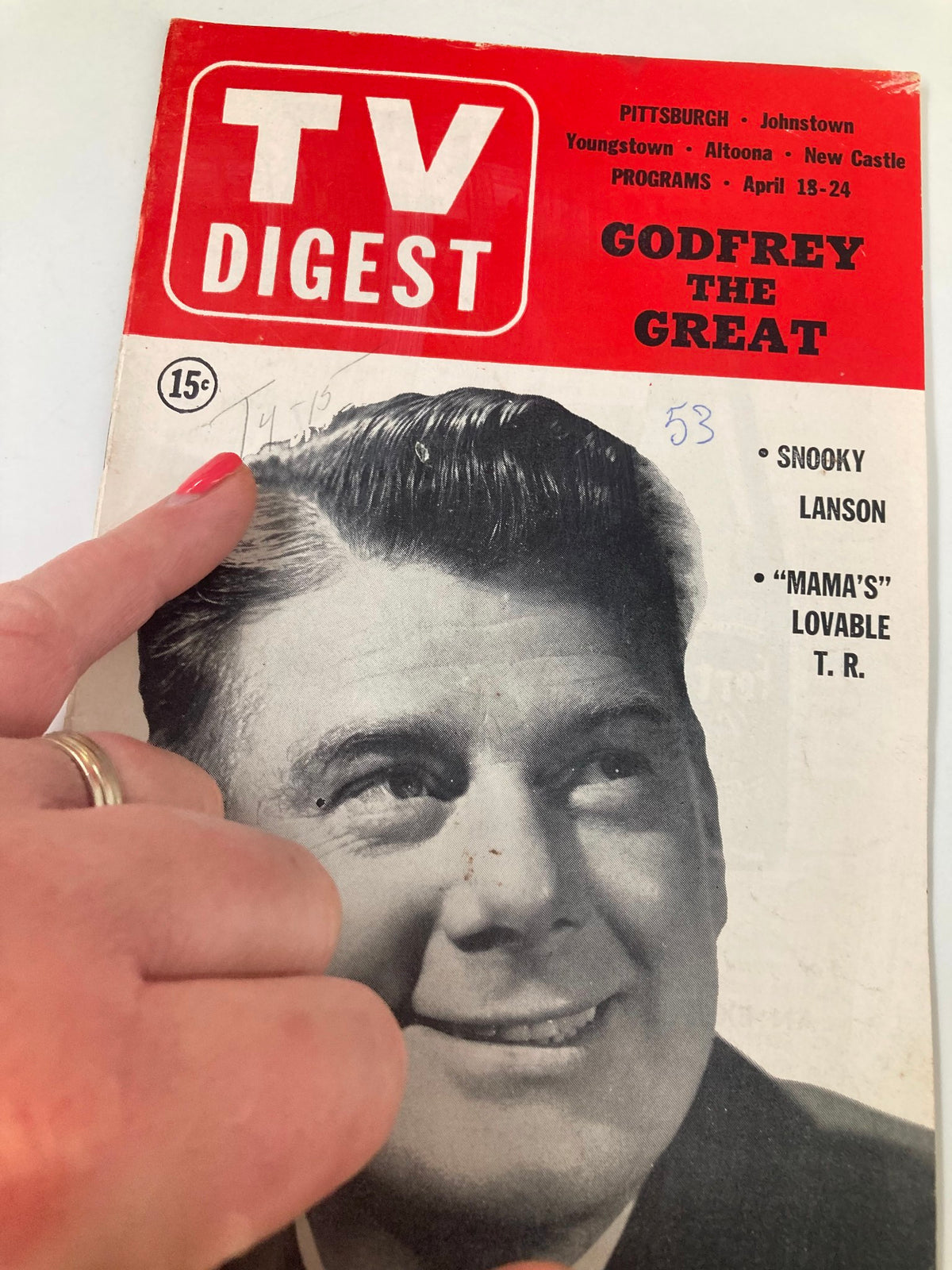 TV Digest Magazine April 18 1953 Godfrey the Great Pittsburgh/Tri State Edition