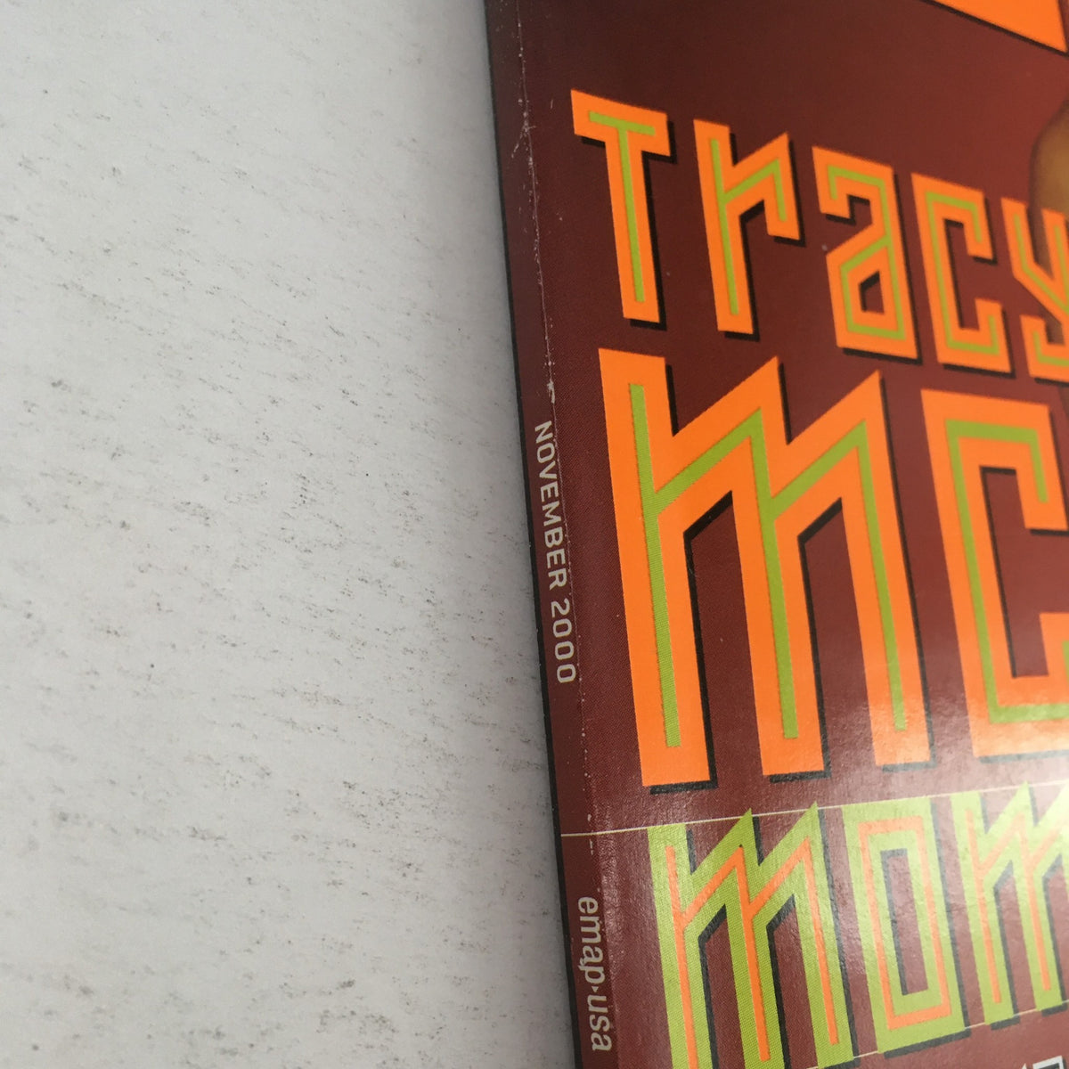 Close-up of the spine of Slam Magazine November 2000 Issue #46, showing the publication date of November 2000.