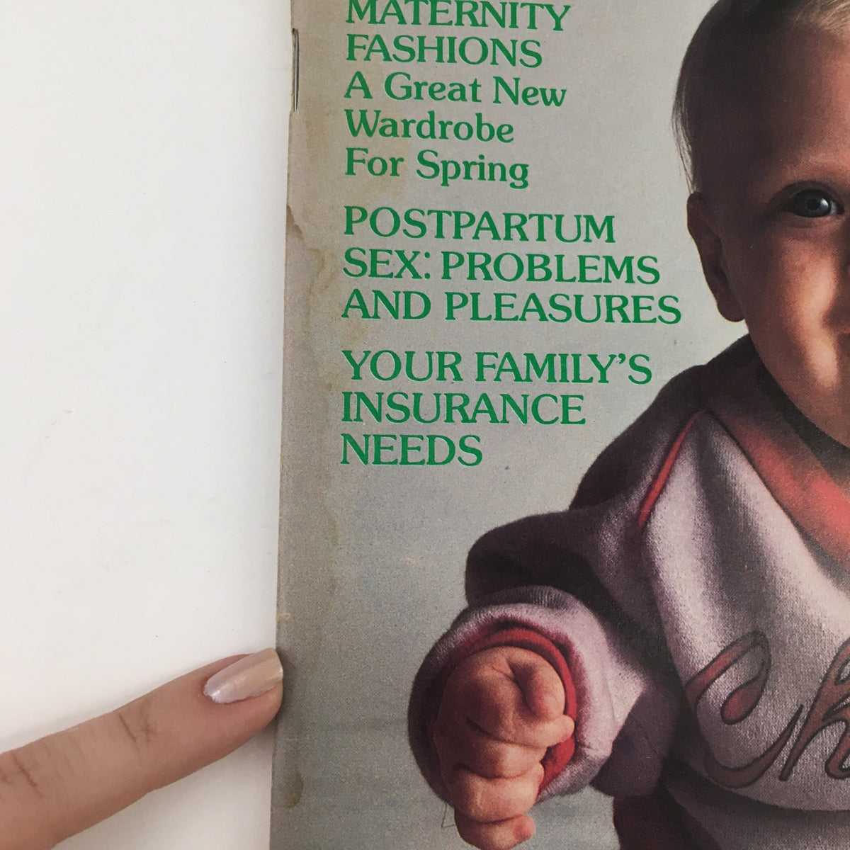 Cover of American Baby Magazine January 1981 highlighting family's insurance needs, featuring a smiling baby and various articles on parenting.