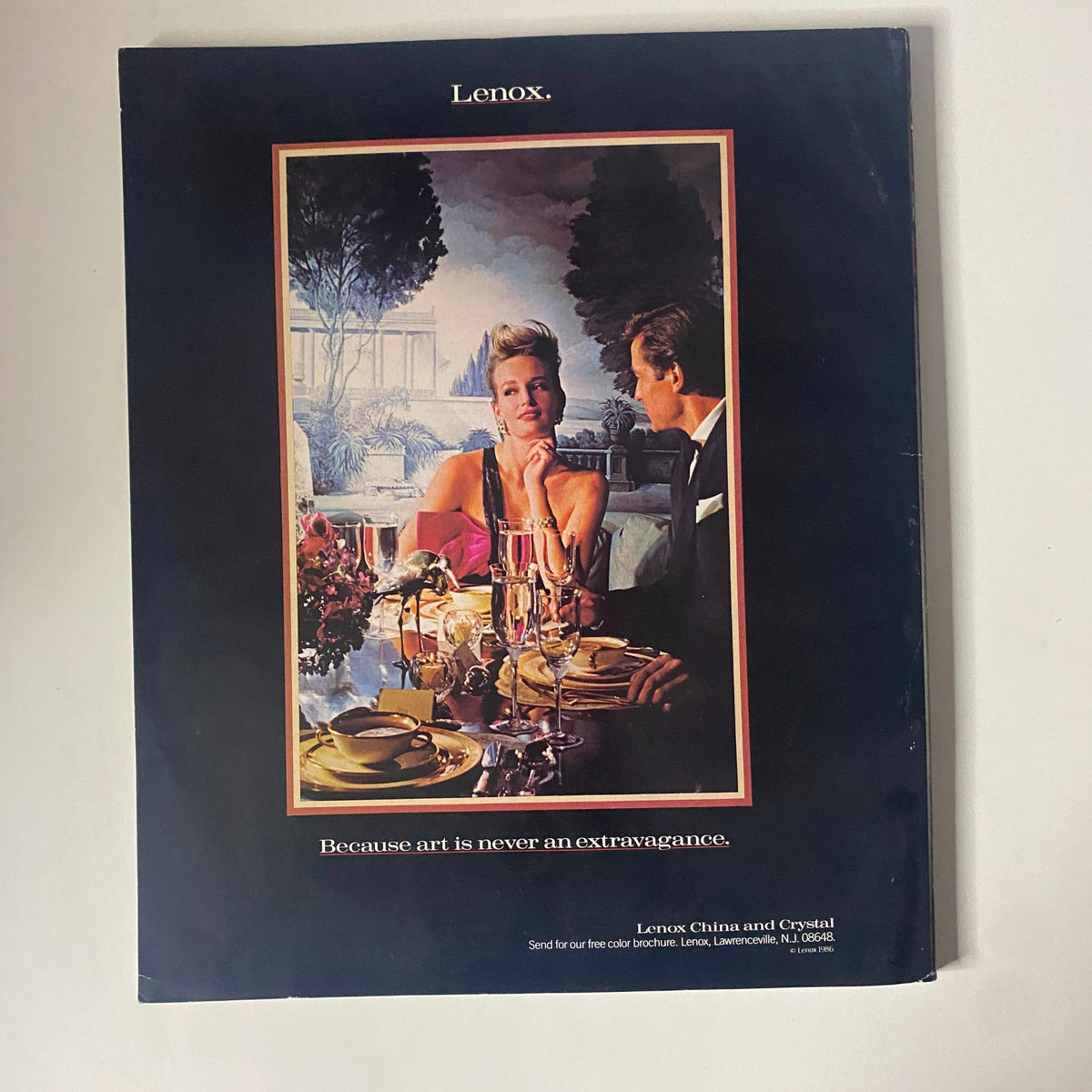 Connoisseur Magazine June 1987 featuring a vintage cover design with a luxurious dining scene, showcasing elegance and sophistication from the 1980s.