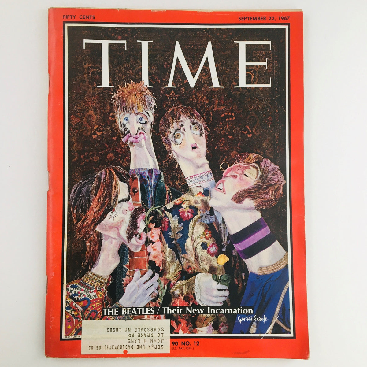 Time Magazine cover from September 22, 1967, featuring The Beatles and their new incarnation, showcasing distinctive artwork and design elements.