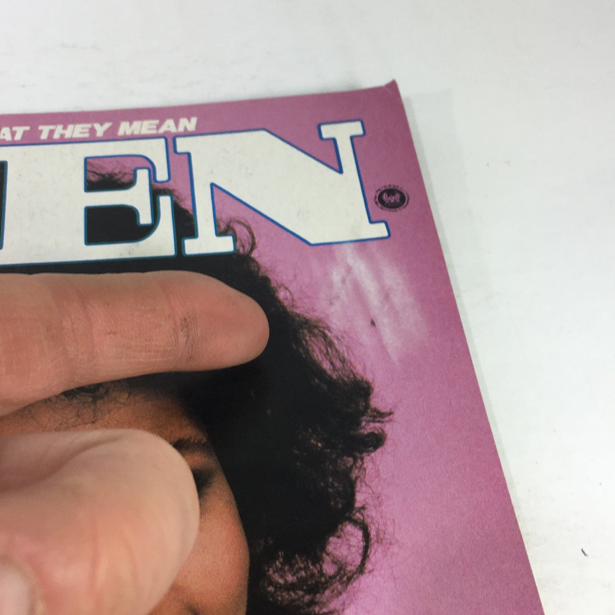 Close-up of the Vintage Teen Magazine from November 1982 with partial view of the cover, showcasing model Ingenue and highlighting nostalgic themes of the 1980s.