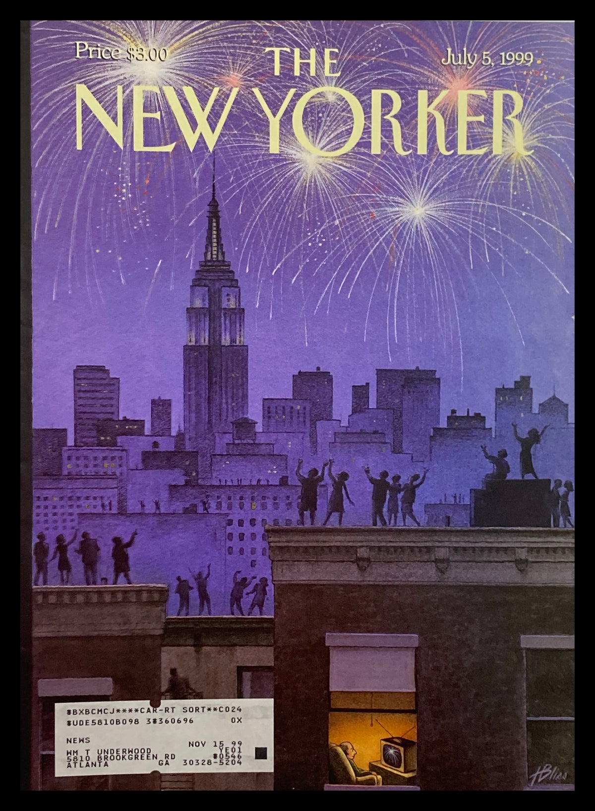 COVER ONLY The New Yorker July 5 1999 Independence Day by Harry Bliss
