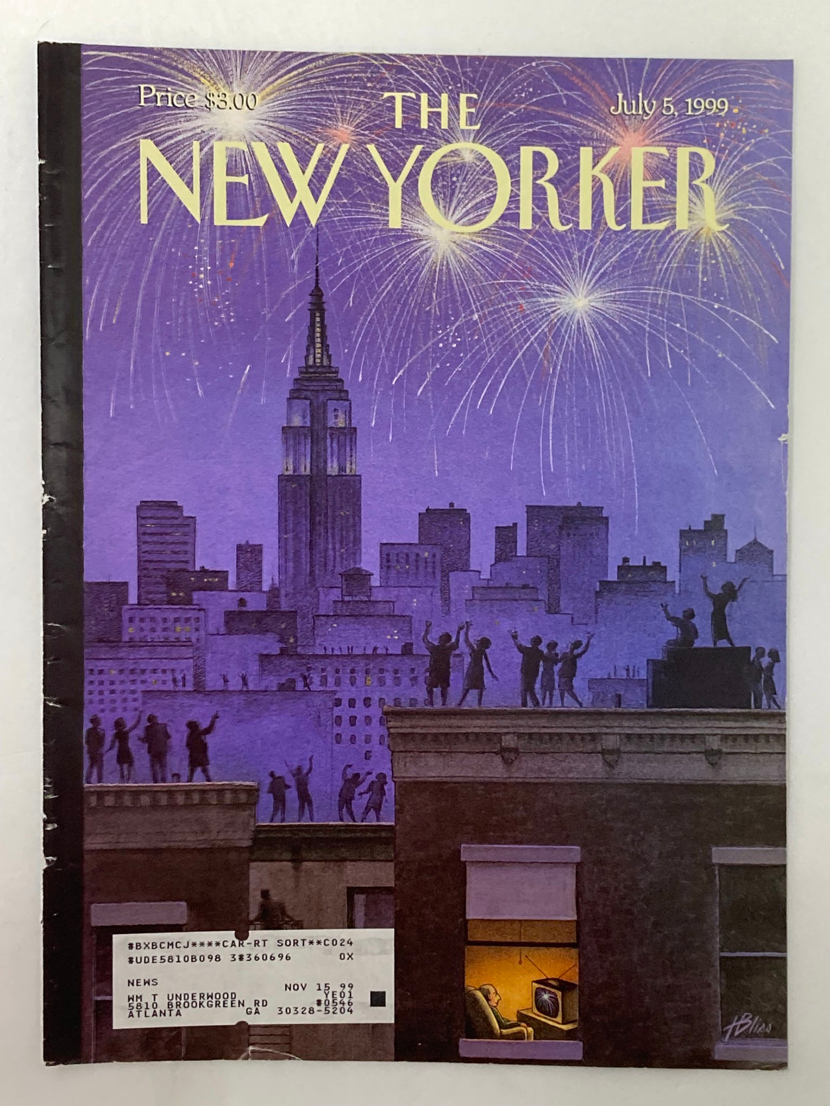 COVER ONLY The New Yorker July 5 1999 Independence Day by Harry Bliss