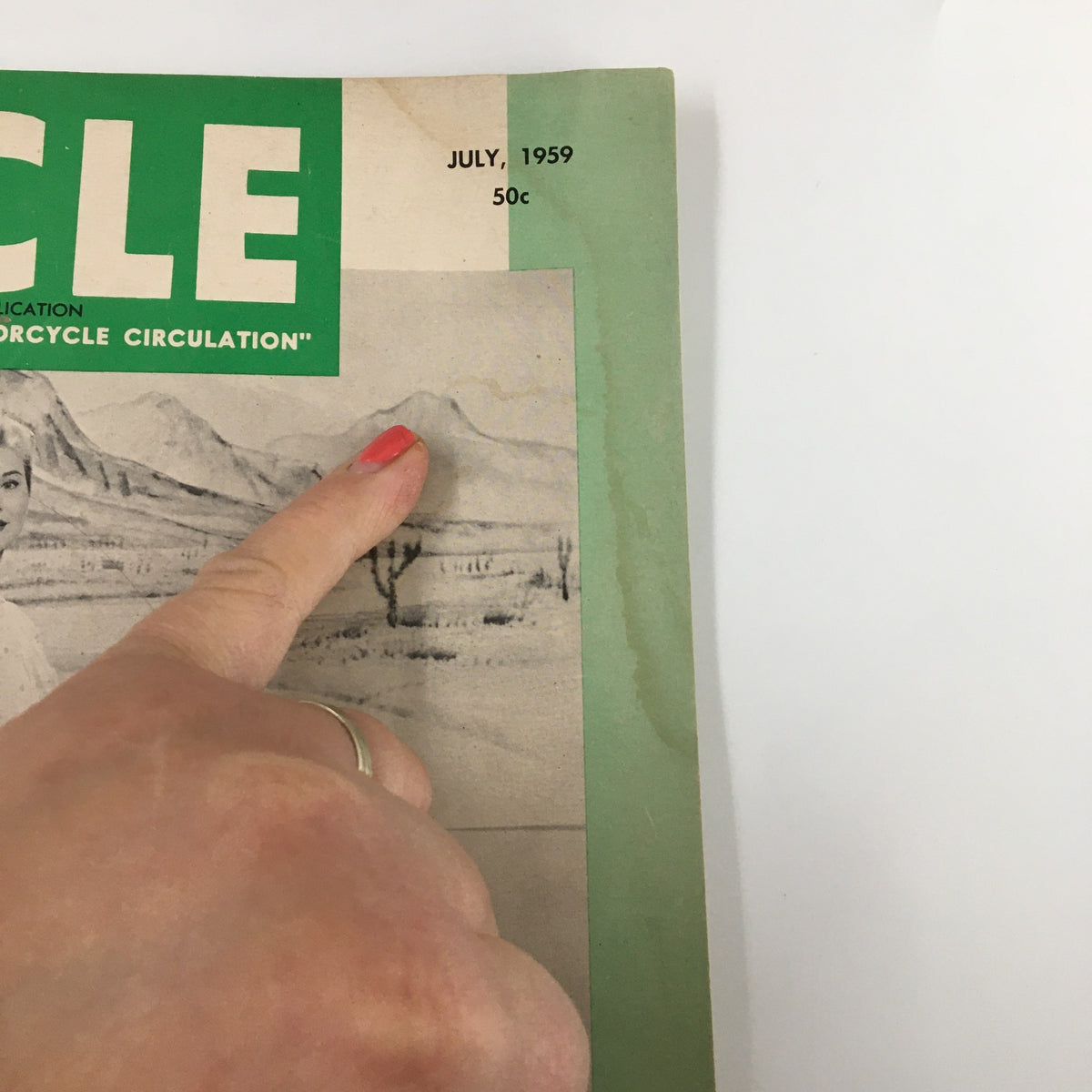 Vintage Cycle Magazine July 1959 R. O. Bates Receives WCC Trophy No Label