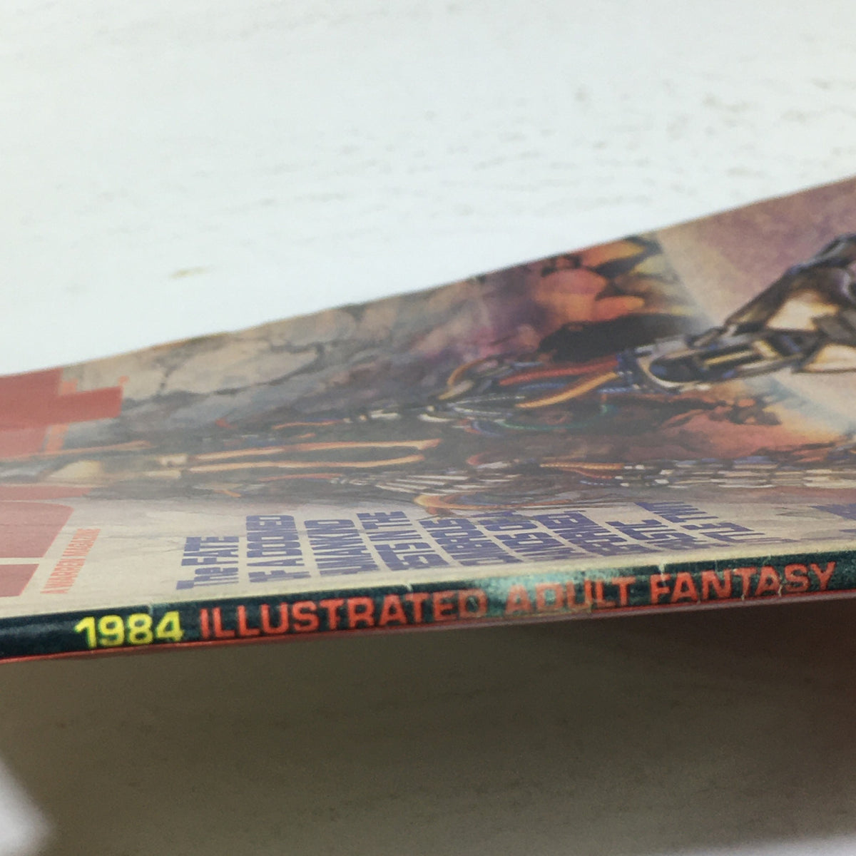 Side view of VTG 1984 A Warren Magazine Number Ten highlighting the spine and vintage illustration themes.
