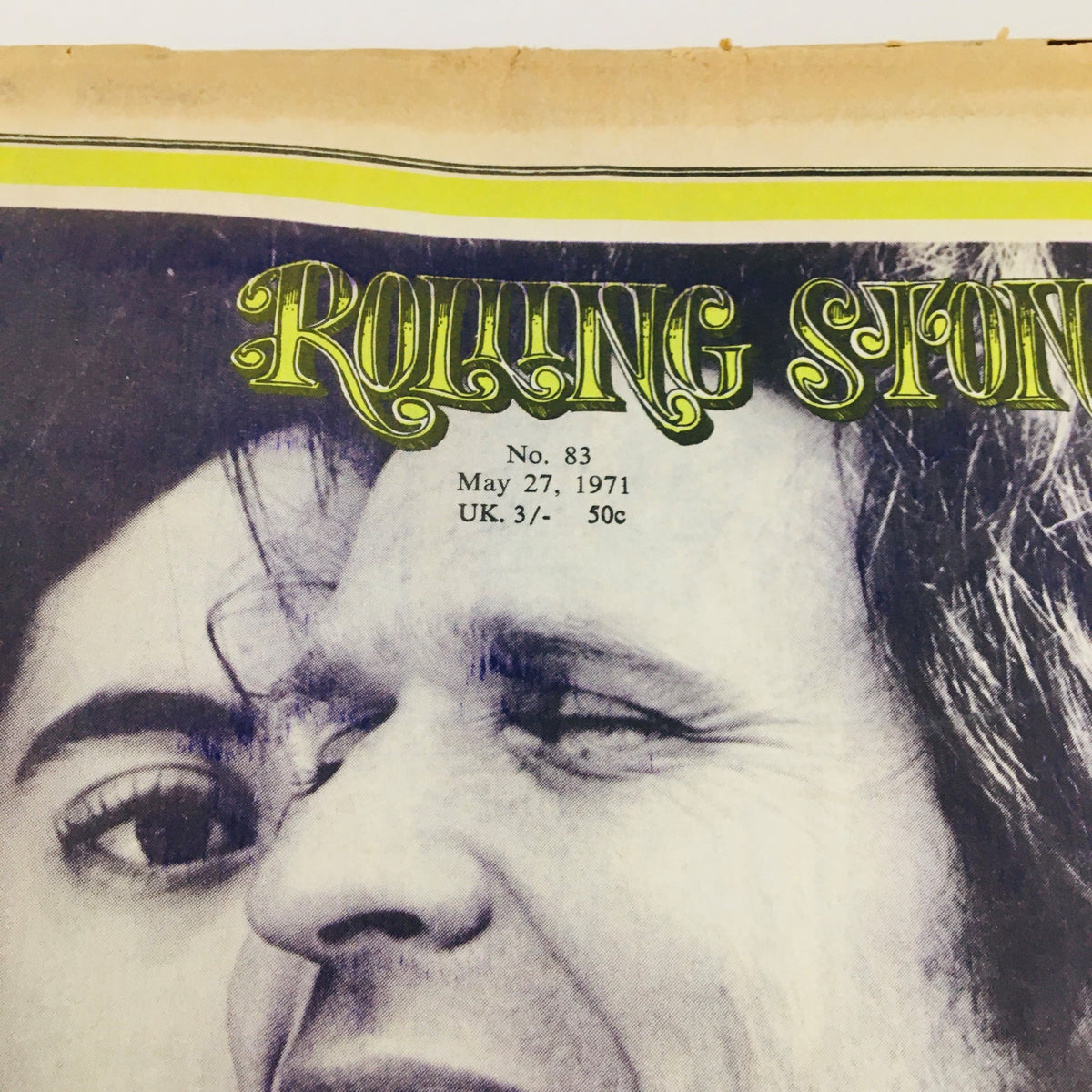 Cover of Rolling Stone Magazine, May 27, 1971, Issue #83 featuring headlines and imagery related to Country Joe McDonald and Nelson Algren.