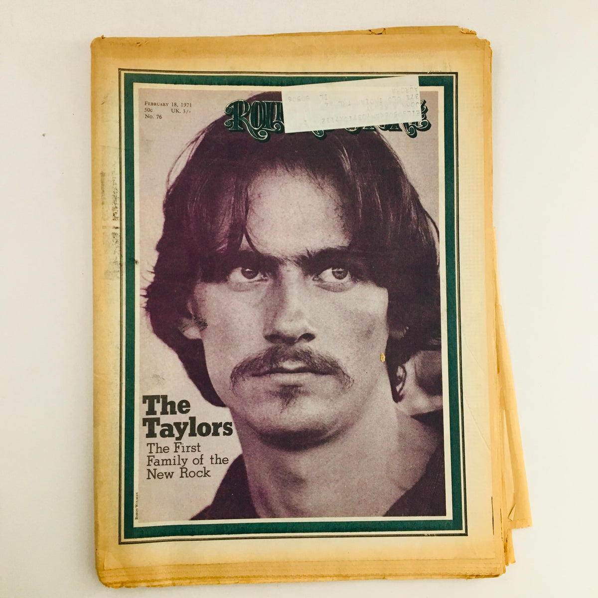 Cover of Rolling Stone Magazine February 18, 1971, Issue #76 featuring The Taylors, The First Family of the New Rock