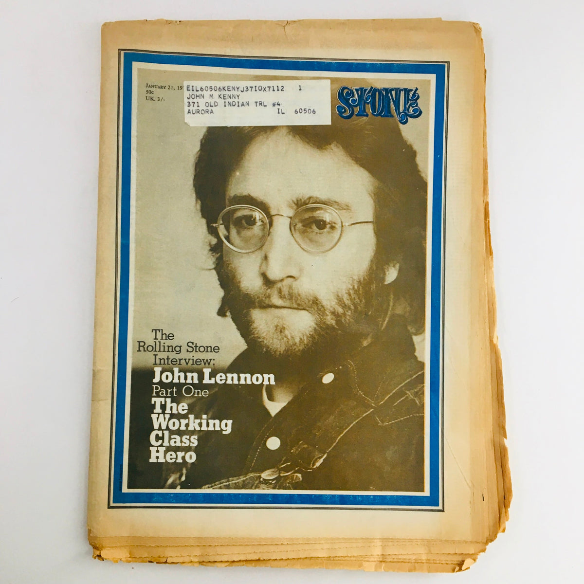 Rolling Stone Magazine January 21 1971 John Lennon Part I The Working Class Hero