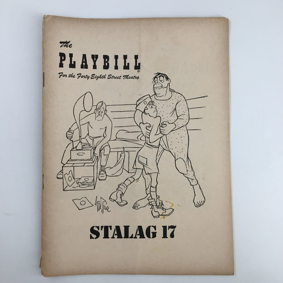 1951 Playbill for the Forty-Eighth Street Theatre showcasing 'Stalag 17' with an illustrated cover featuring characters from the play.