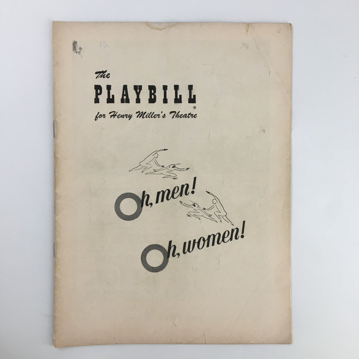 1954 Playbill Henry Miller's Theatre Franchot Tone in Oh, Men! Oh, Women!