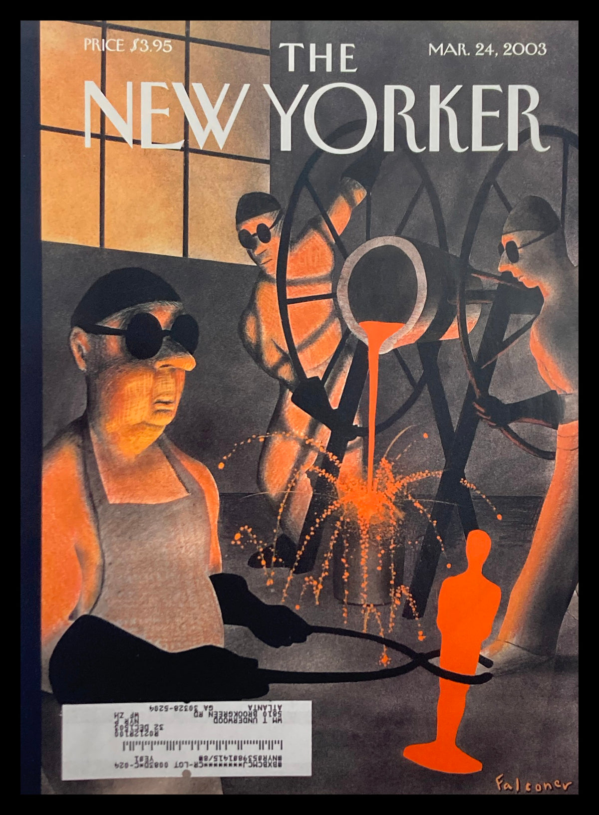 Cover of The New Yorker dated March 24, 2003, titled 'A Star is Born' by Ian Falconer, showcasing vibrant artwork featuring figures and artistry.