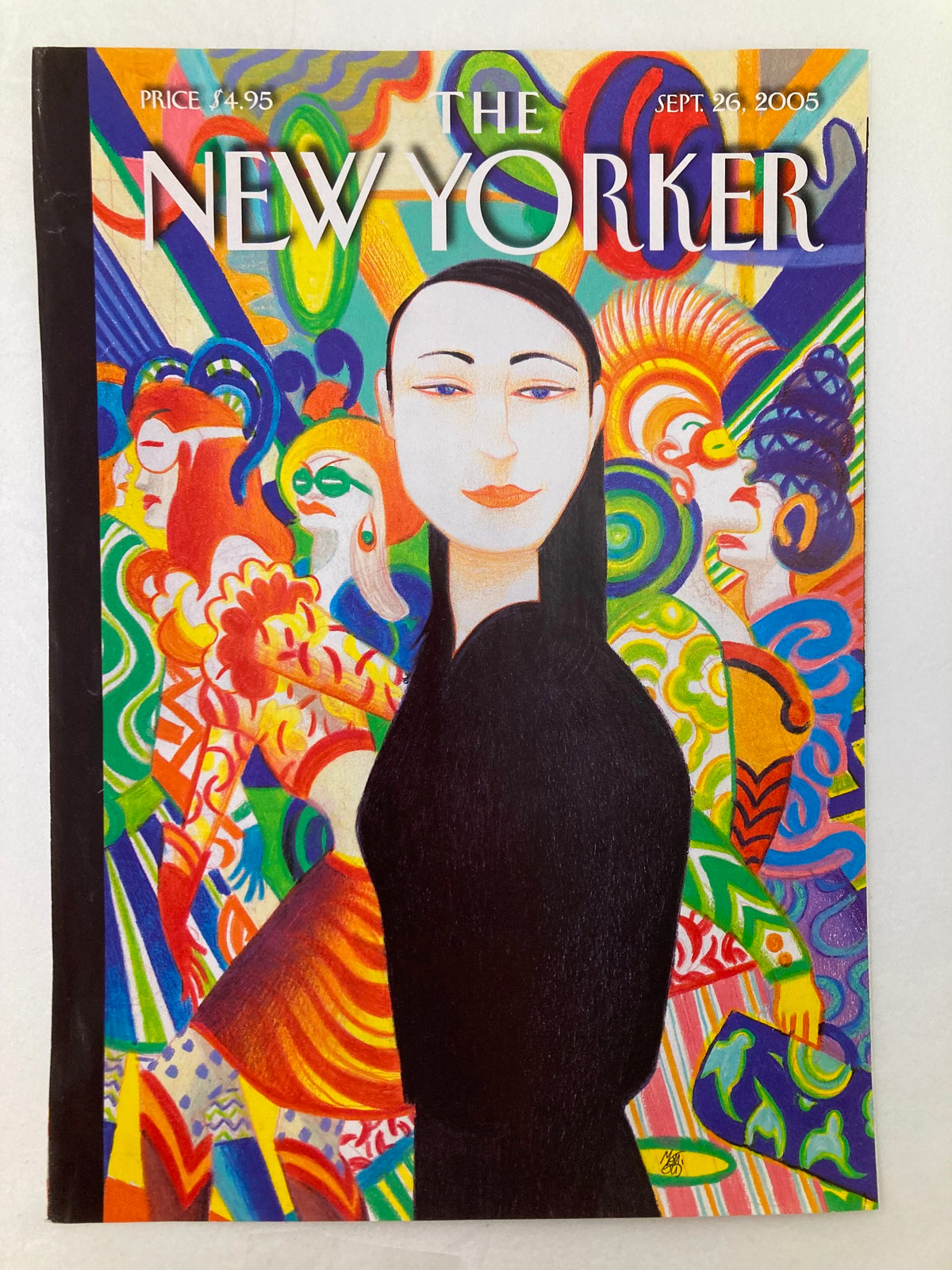 Cover of The New Yorker dated September 26, 2005, displaying the artwork 'Reconstruction' by Lorenzo Mattotti, characterized by its bright colors and dynamic artistic expressions.