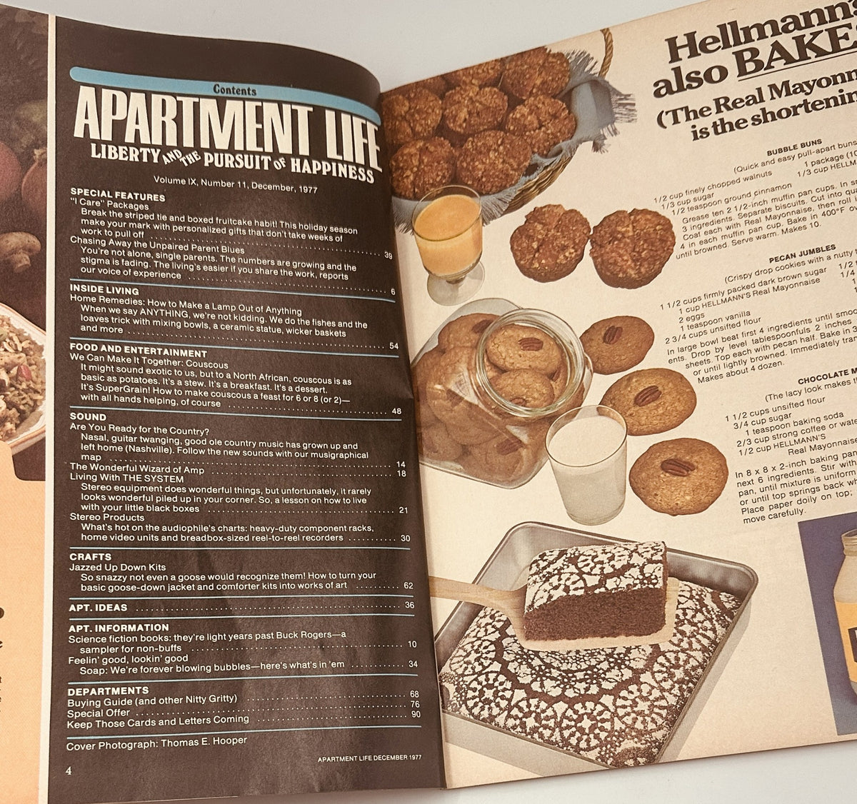 Apartment Life Magazine December 1977 DIY Gifts Crafts Food Audio VG