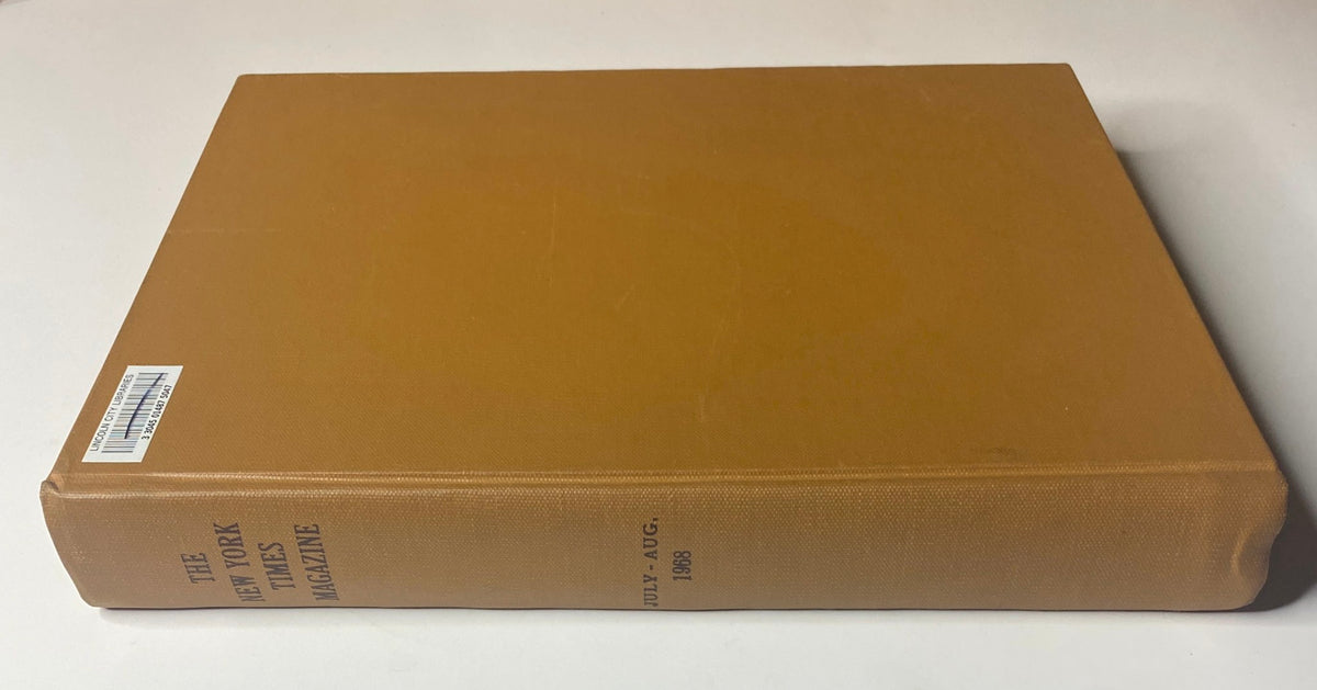 The New York Times Library Edition Bound Magazine 1968 July - August, displaying the spine with the title and publication dates.