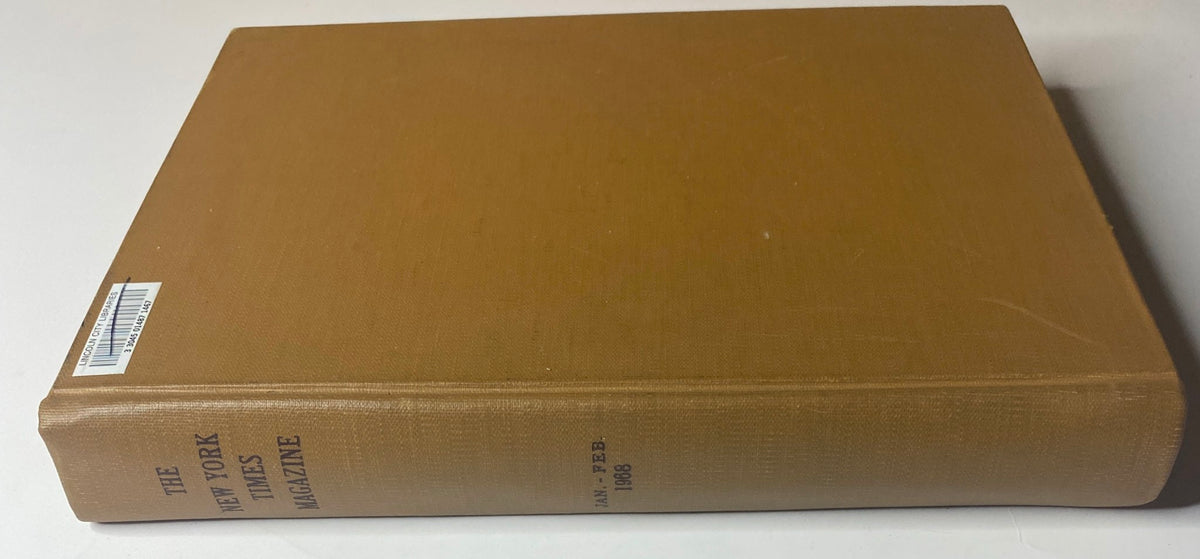 The New York Times Library Edition Bound Magazine January - February 1968 featuring the book's side view highlighting its title and vintage style.