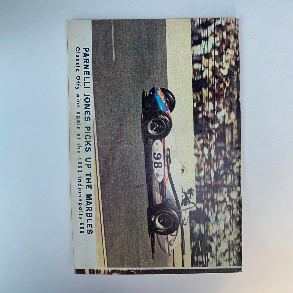 Rodding & Re-Styling Magazine October 1963 cover showing classic race cars and Parnelli Jones at the Indianapolis 500.