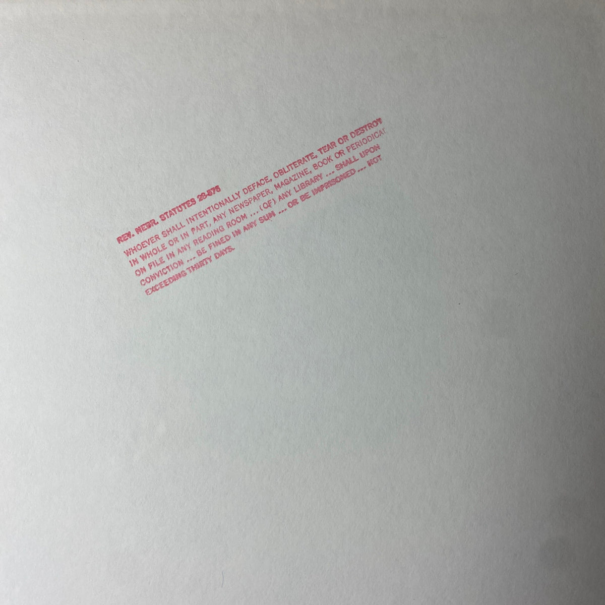 The New York Times Library Bound Magazine July-August 1970 with a stamped notice on the back page regarding preservation rules.