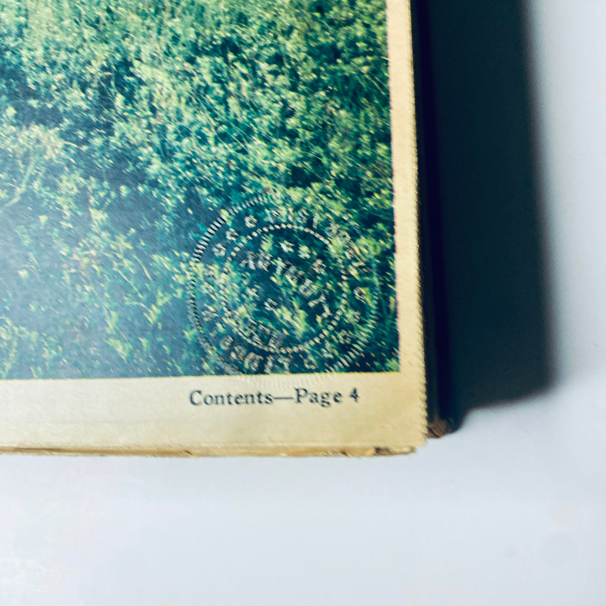Close-up of the contents page from The New York Times Library Edition Bound Magazine dated September 5, 1971, with a library ownership stamp.