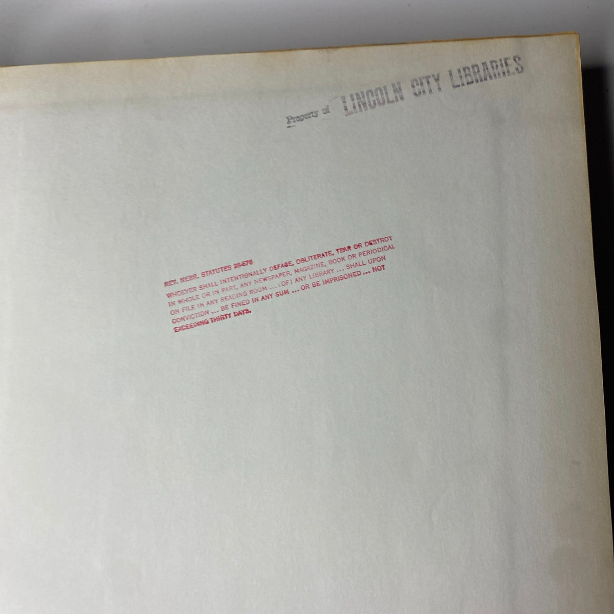 Back cover of The New York Times Library Edition Bound Magazine May - June 1971, featuring a library stamp and usage details.