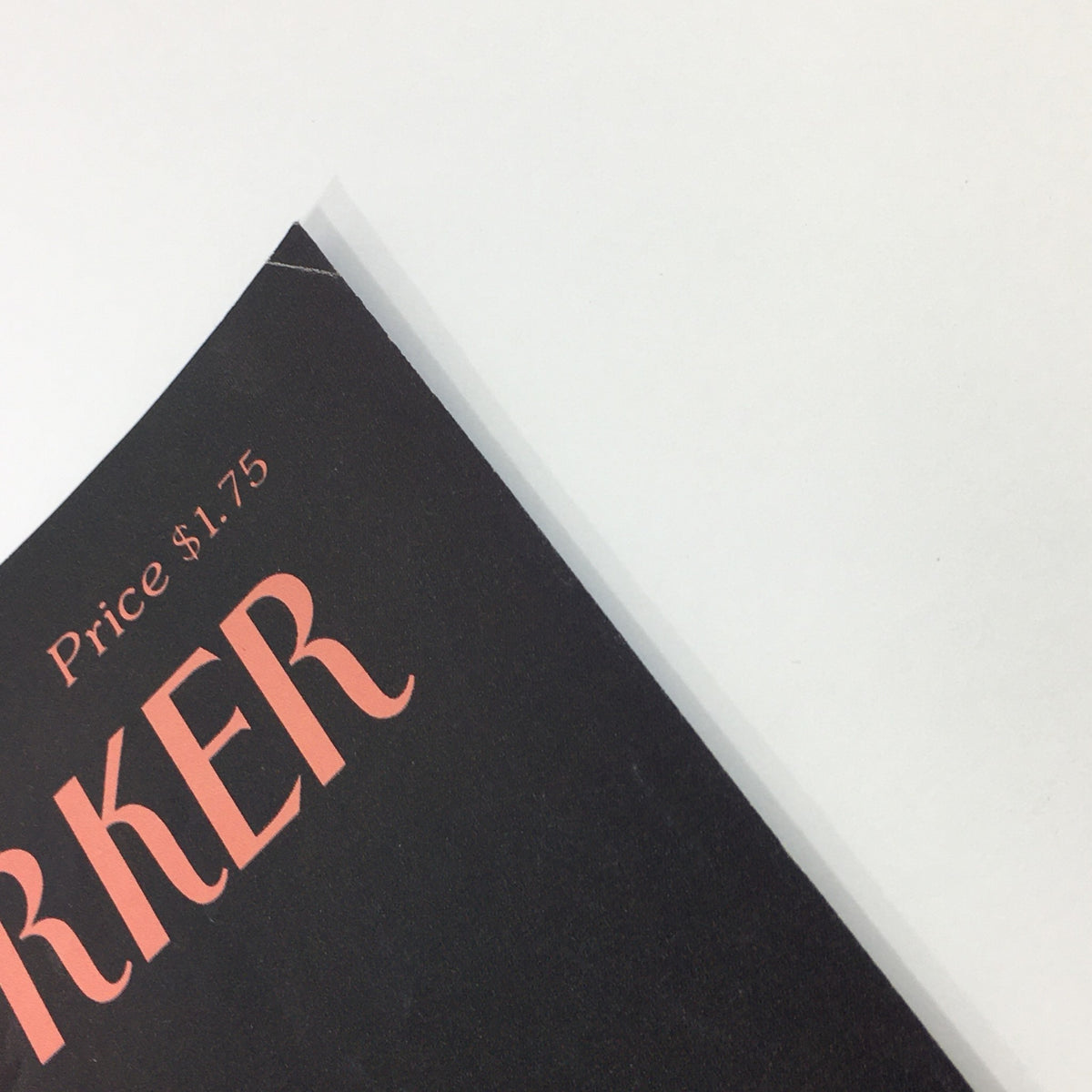 Close-up of the corner of The New Yorker Magazine cover dated December 26, 1988, highlighting texture and age marks.