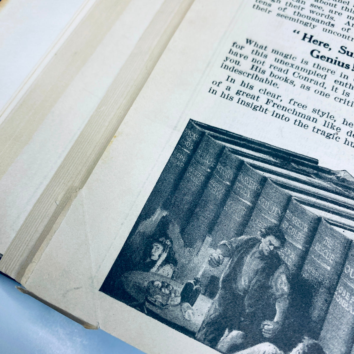 Illustration from Time Magazine Bound Weekly 1923, featuring a figure among books, part of the historical collection covering September to December.