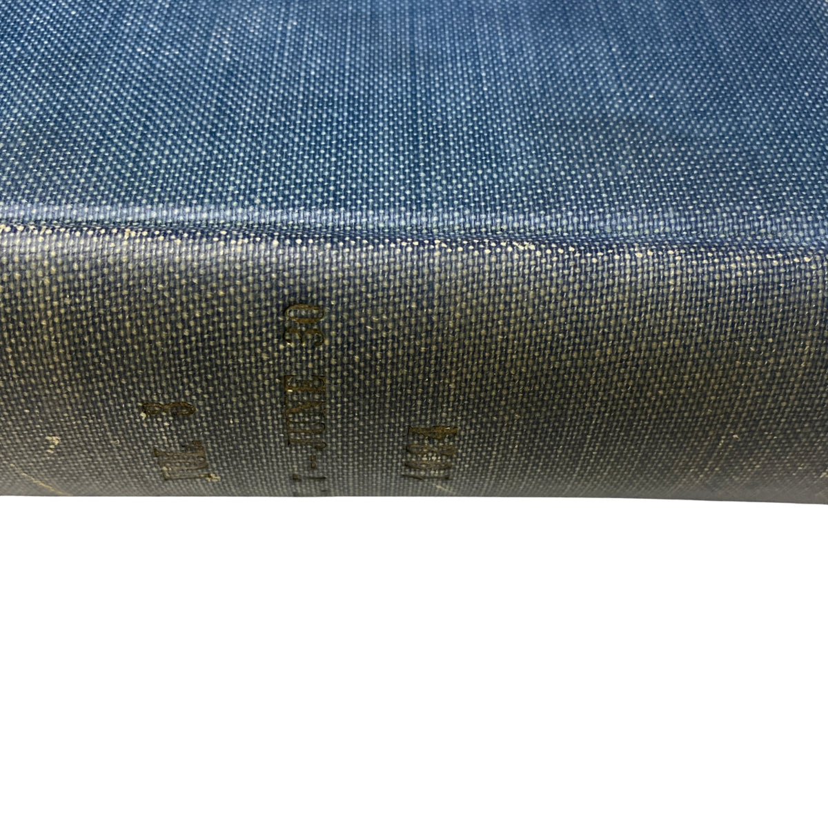 Close-up of the spine of the Time Magazine Bound Weekly 1924 January - June Taft Borah King 26 issues, highlighting its sturdy binding.